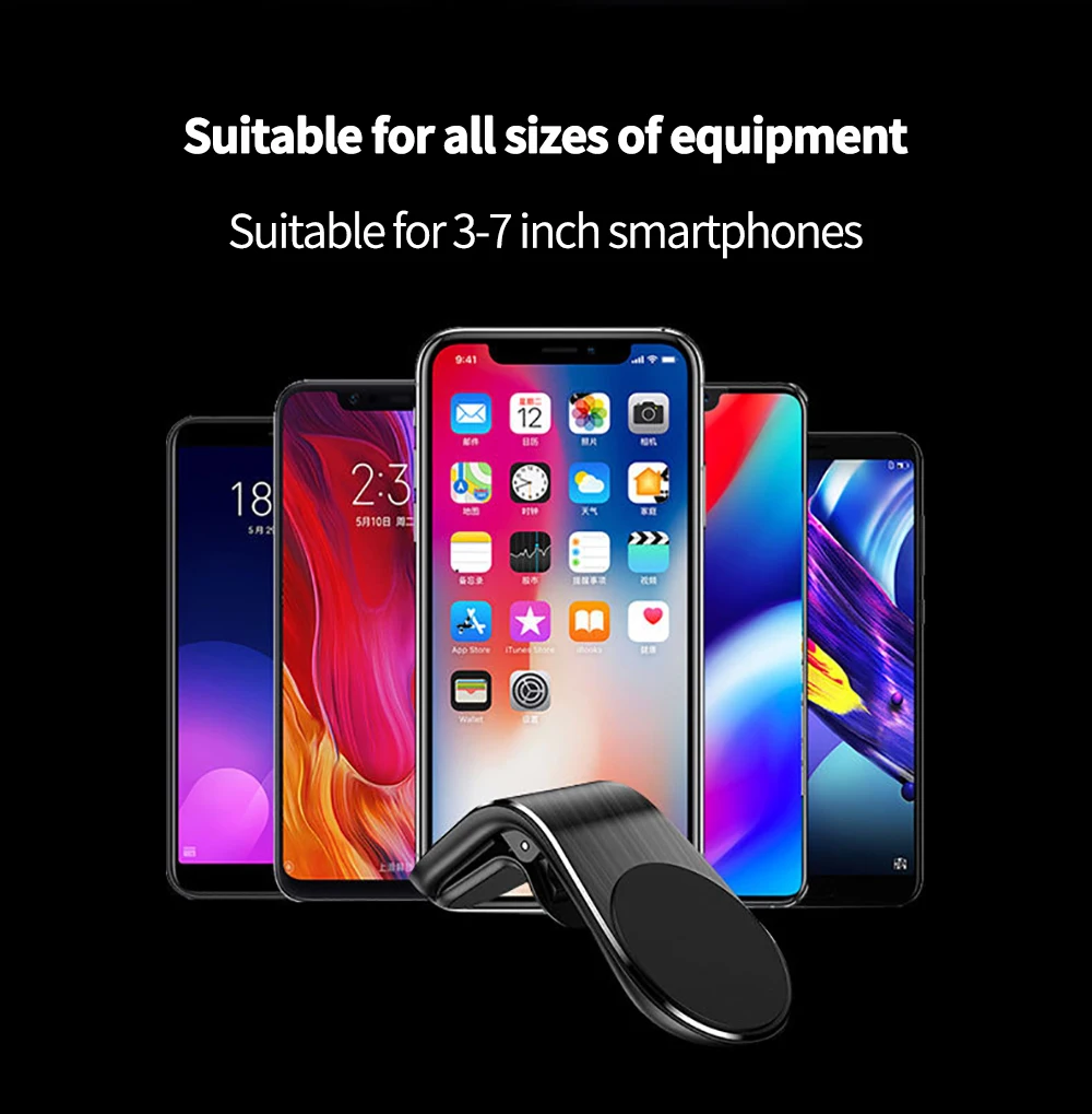 2020 Metal Magnetic Car Phone Holder Mini Air Vent Clip Mount Magnet Mobile Stand For iPhone XS Max Xiaomi Smartphones in Car.jpg