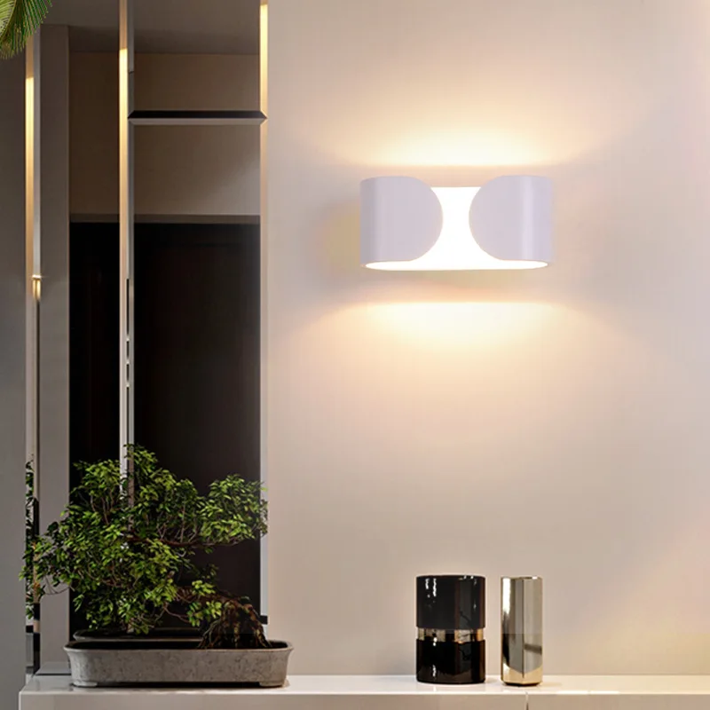 6W white modern minimalist indoor LED wall lamp living room aisle corridor bedroom bedside wall lamp