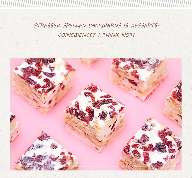 Cranberry milk flavor biscuit crumbs Nougat Candy