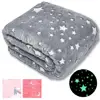 Birthday Gift for Kids Boys Girls Toddlers, Premium Super Soft Fuzzy Fluffy Plush Furry Throw Glow in The Dark Throw Blanket