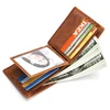 Secard crazy horse leather vintage style small men wallet with window pocket license holder