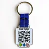 Wholesale Custom Printing QR Code Keychain With Ribbon