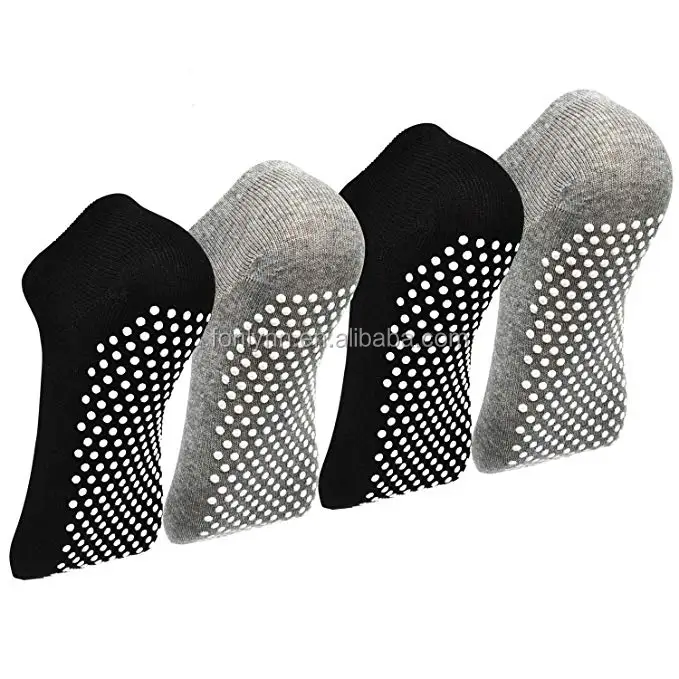 Pilates Ballet Barre Yoga Socks - Elutong 4 Pack Non Skid Slip Sticky Grippers Socks for Women