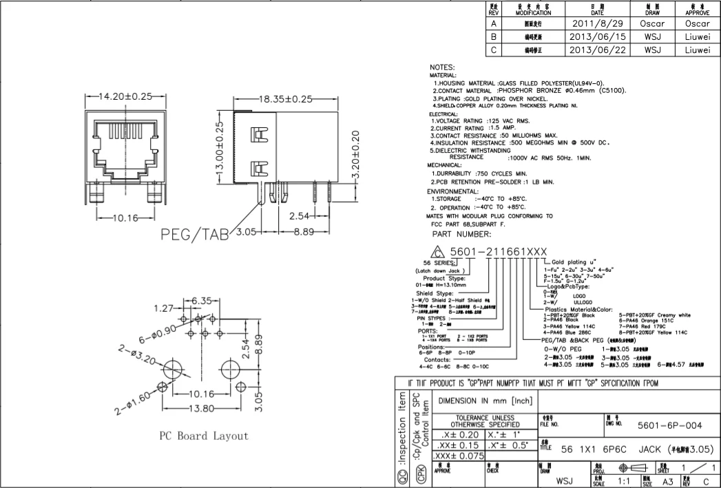 Professional Supplier Rj11 6p6c Rj11 Connectors Rj11 To Rj45 Adapter