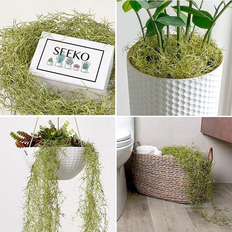 Faux Greenery Moss For Potted Plants Realistic Spanish Moss Hanging