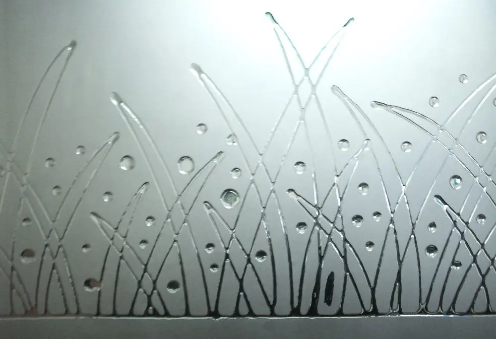 3mm stained acid etched glass for home decor/sliding door