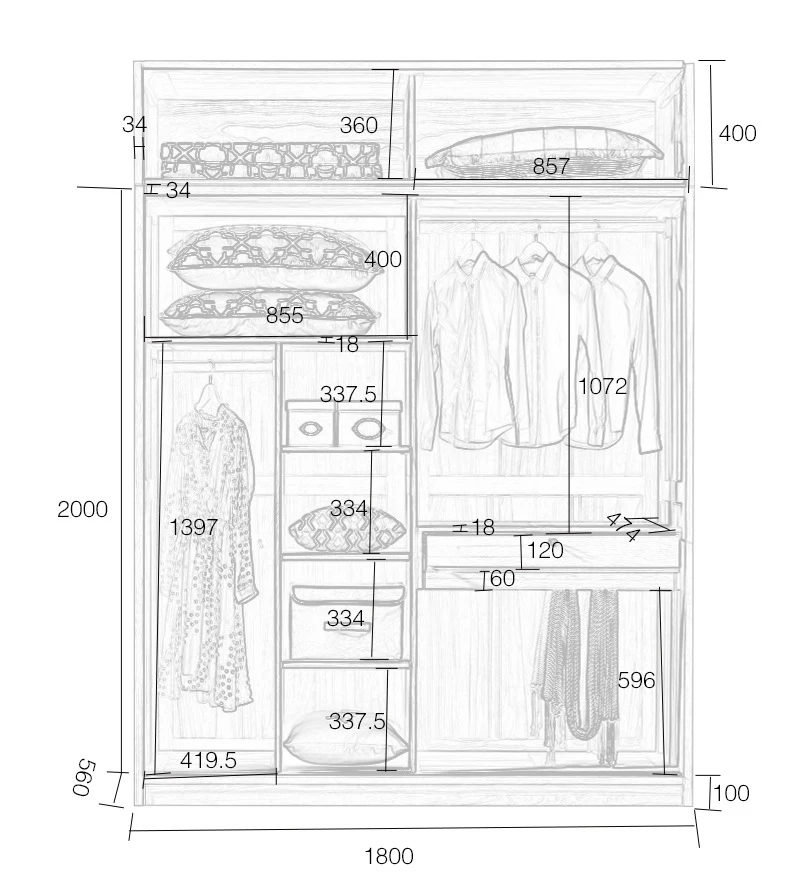 product-BoomDear Wood-white oak armoire furniture safe standard size wardrobe two door bedroom wardr-2
