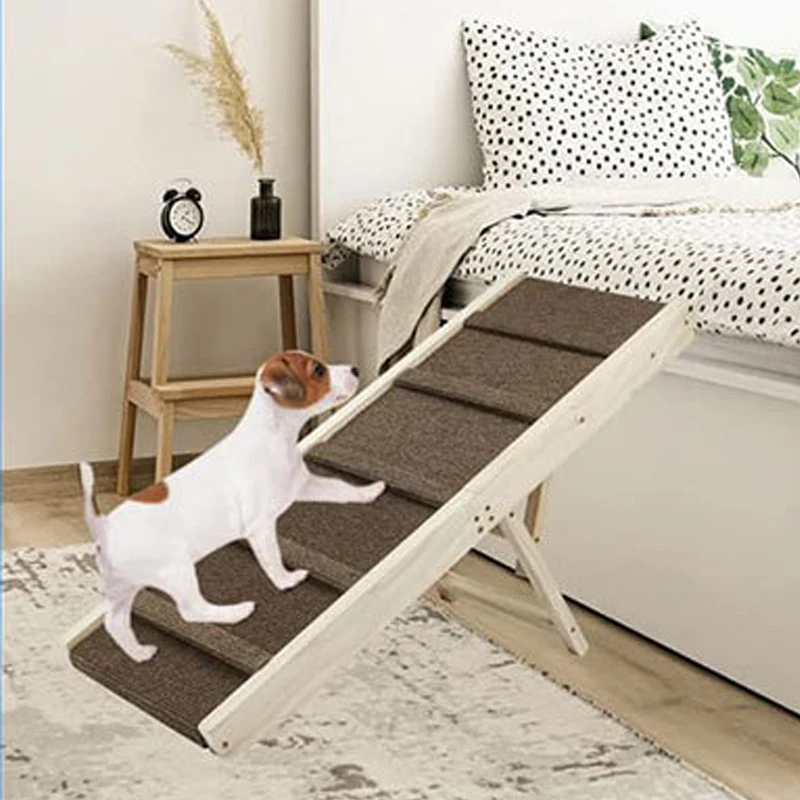 Dog Stairs Wooden Adjustable Trunk Pet Dog Ramp Dog Sofa Ladder - Buy ...