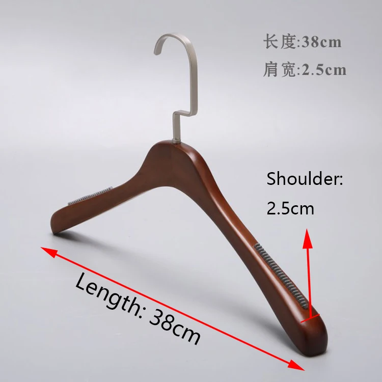 brown wood hanger for top and pants