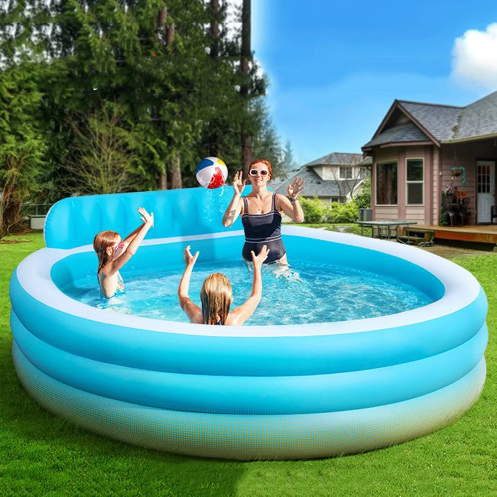 Outdoor Pool Float Inflatable Swimming Pool Pvc Round Shaped Air Pool Water Play Equipment For