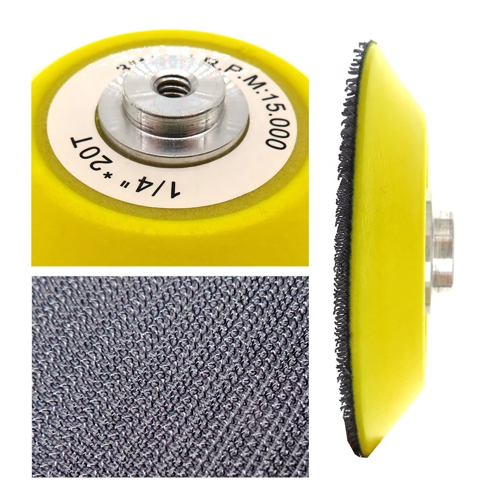 3inch 6mm Shank M6 Female Thread Rubber Sanding Pad Sanding Disc Pad