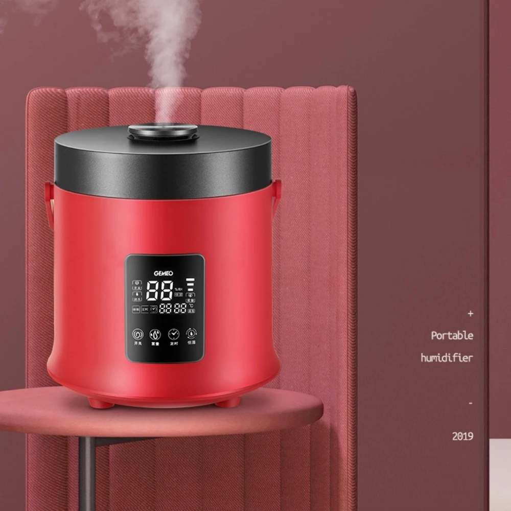 Red Color Rice Cooker 3000ml Lcd Screen Smart Humidifier Essential Oil
