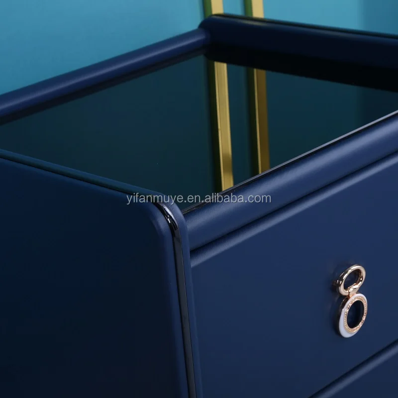 Modern Grey Faux Leather Upholstered Bedroom Bed Side Table,Smart With