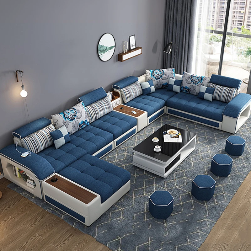Audio Modular Sofas Modular Corner Music USB Charging Audio Sectionals Sofa