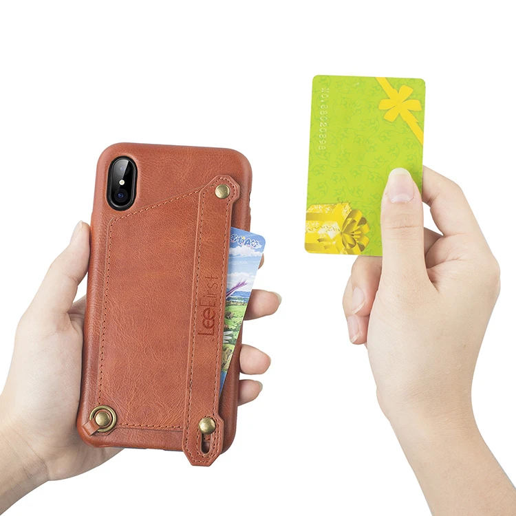 Wholesale Handmade Premium Italian Leather Wallet Case For Apple Iphone