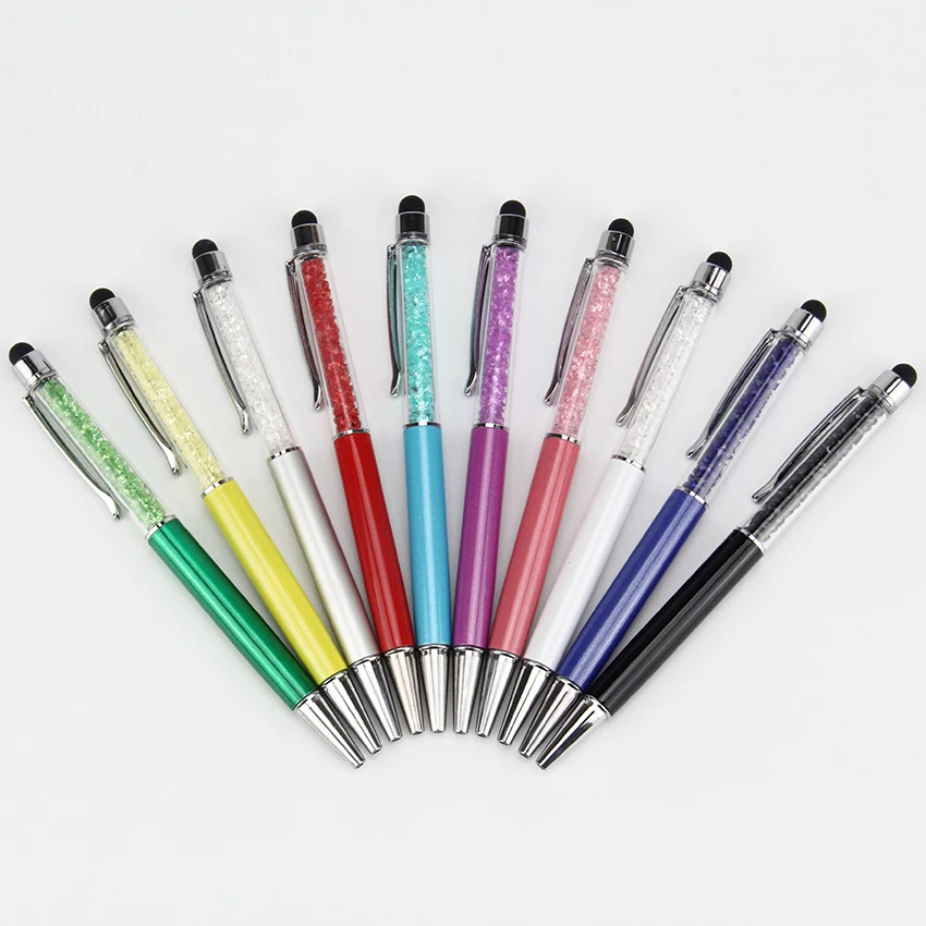 2-in-1 Crystal Stylus And Ink Pen for iPhone 6-Pack iPad,Android Smartphone 