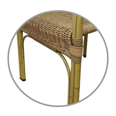Outdoor Garden Coffee Restaurant Round Plastic Weaving Flower Wicker Rattan Bistro Chair.jpg