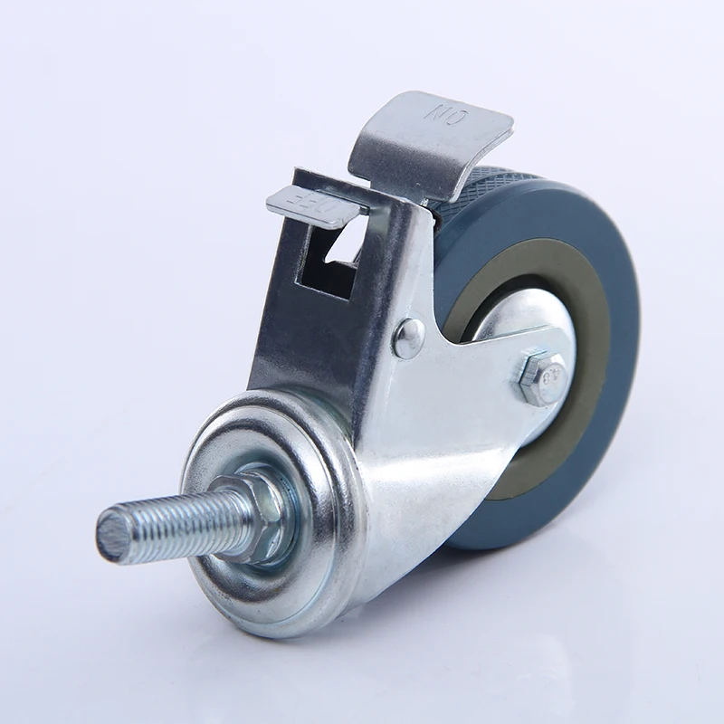 3英寸带刹车的灰色脚轮