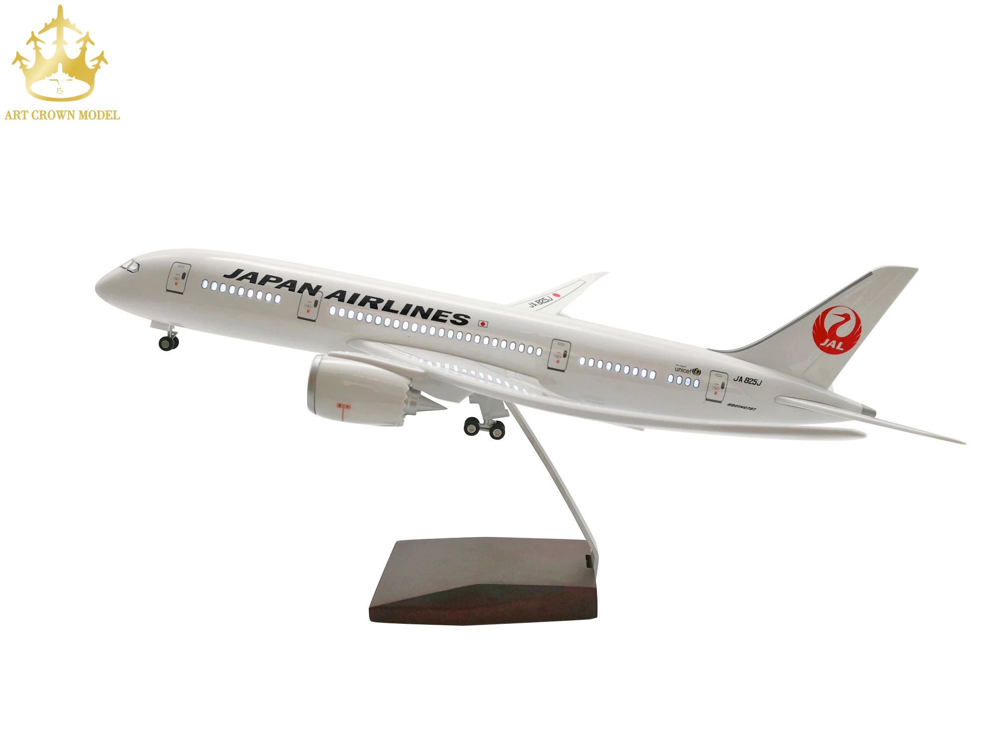Plastic Airplane Model Airbus Boeing 787 Jal 1/130 43cm Resin Plane