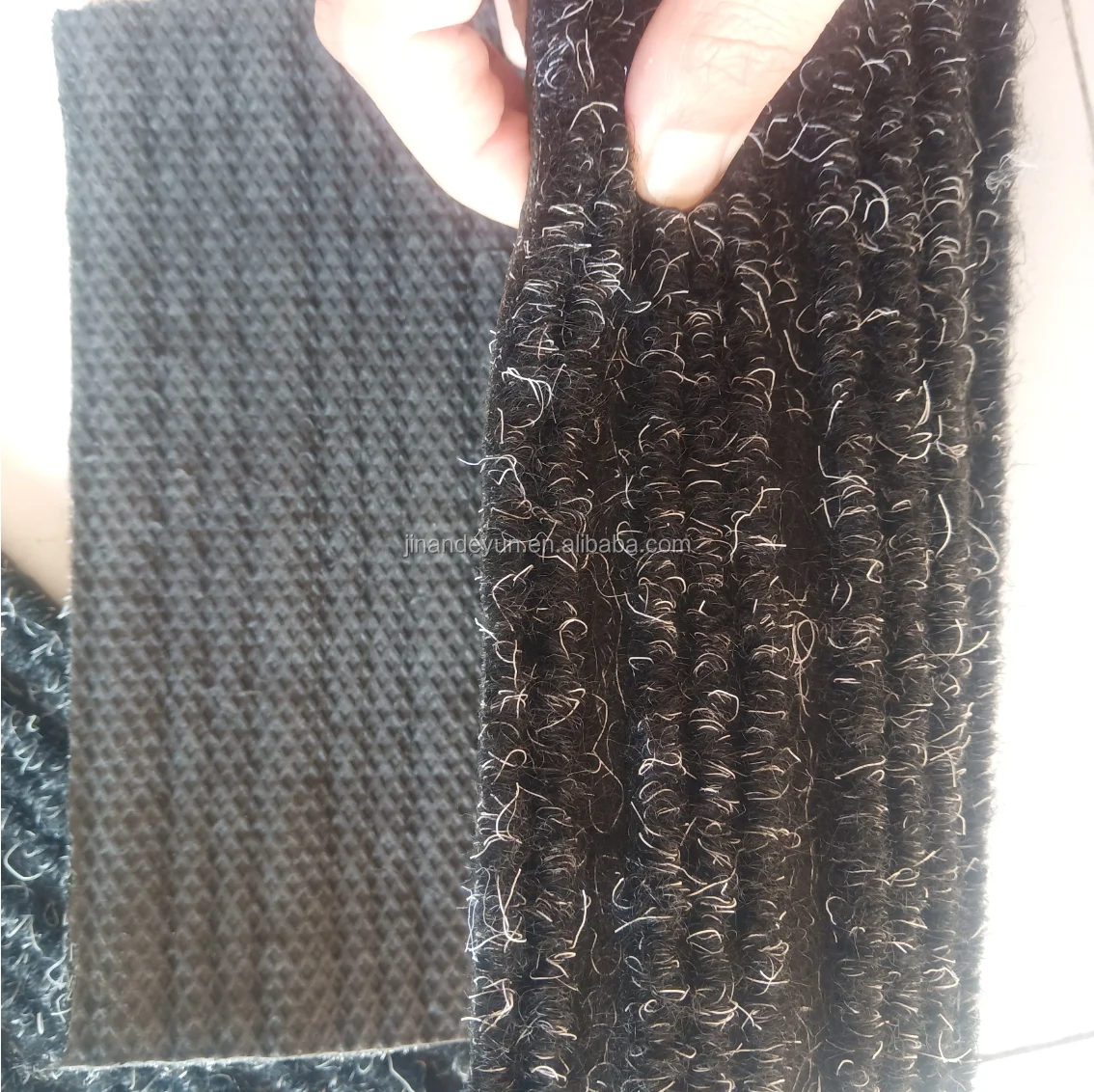 Anti Slip Latex Backing Ribbed Stripe Gold Sluice Rugs Carpet Gold Wash Rug Gold for Mali Africa Market