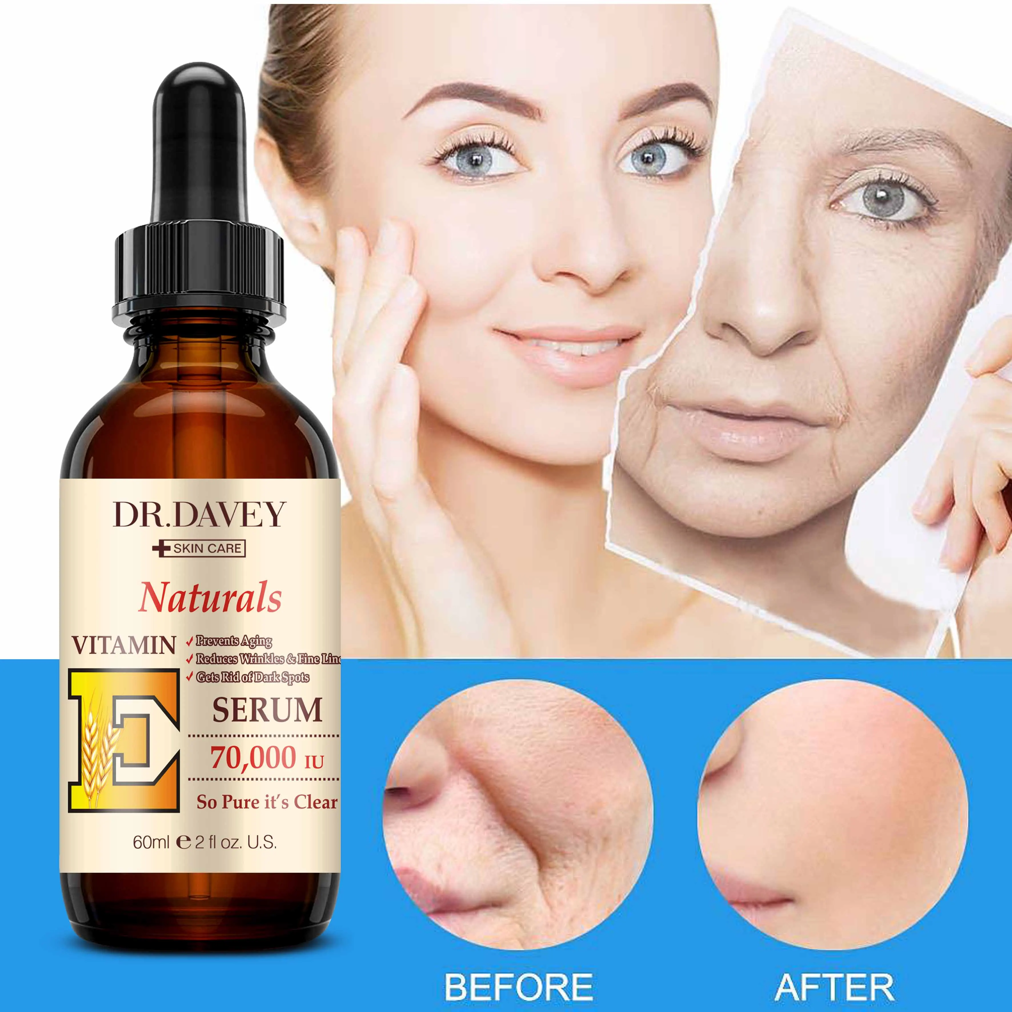 Dr.davey Vitamin E Serum Anti Aging Anti Wrinkle Whitening Skin Perfect ...