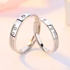 Aimeishi Fashion 925 sterling silver jewelry anti-allergy promise things cubic zircon couple finger ring