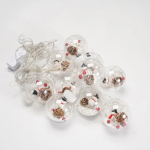 Fancy Christmas Tree Ball Transparent Plastic Xmas Decorated Large Hanging Balls solar lights walmart