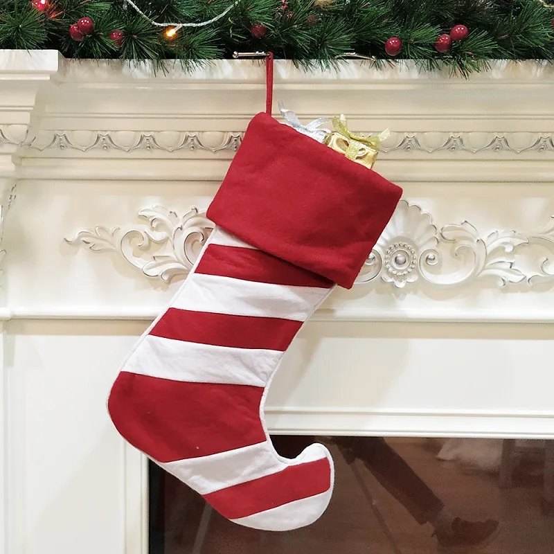 Big Size Elf Christmas Stockings With Red White Stripe - Buy Elf 