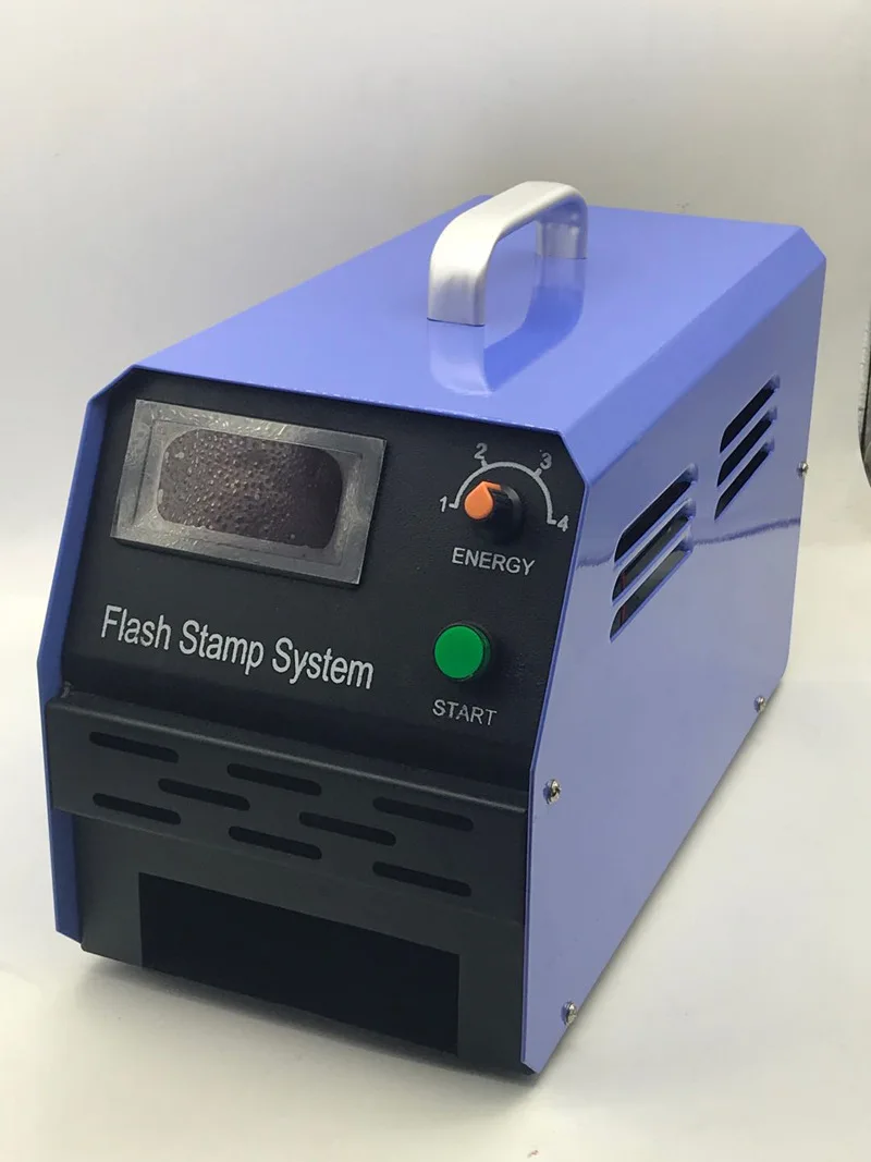 Intelligent Digital Display Double Tube Glass Office Thermal Stamp Machine SXSG Model Flash Stamp Making Machine Photosensitive