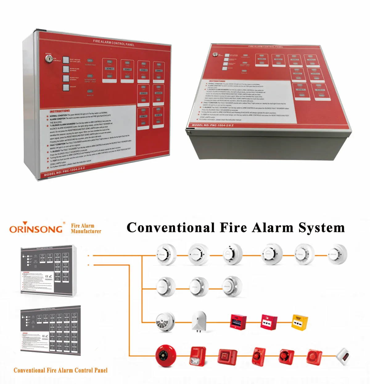 ORINSONG Conventional Fire Alarm System - Reliable Control