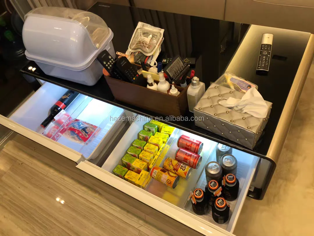 2020 New Design Multi Function Smart Bar Fridge Coffee Table With Lcd