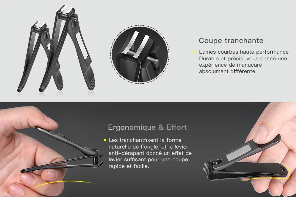 Bestope Professional Nail Clippers Kit Pedicure Care Tools Big Nail