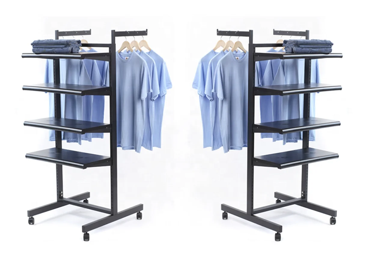 Details about   Used Retail Garment Rack with Adjustable Arms 