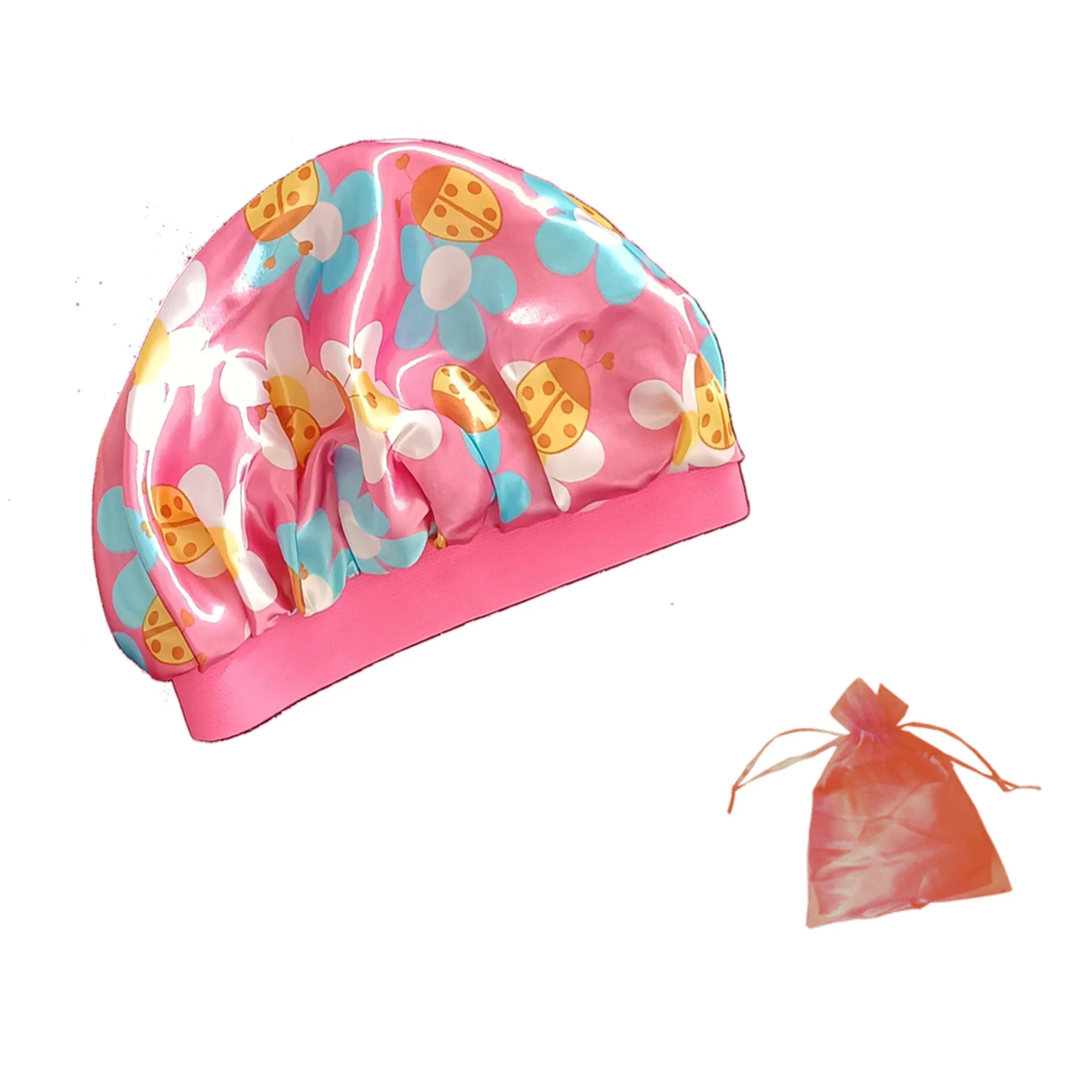 Wholesale Custom With Logo Cute Satin Hair Silk Kids Toddler Baby