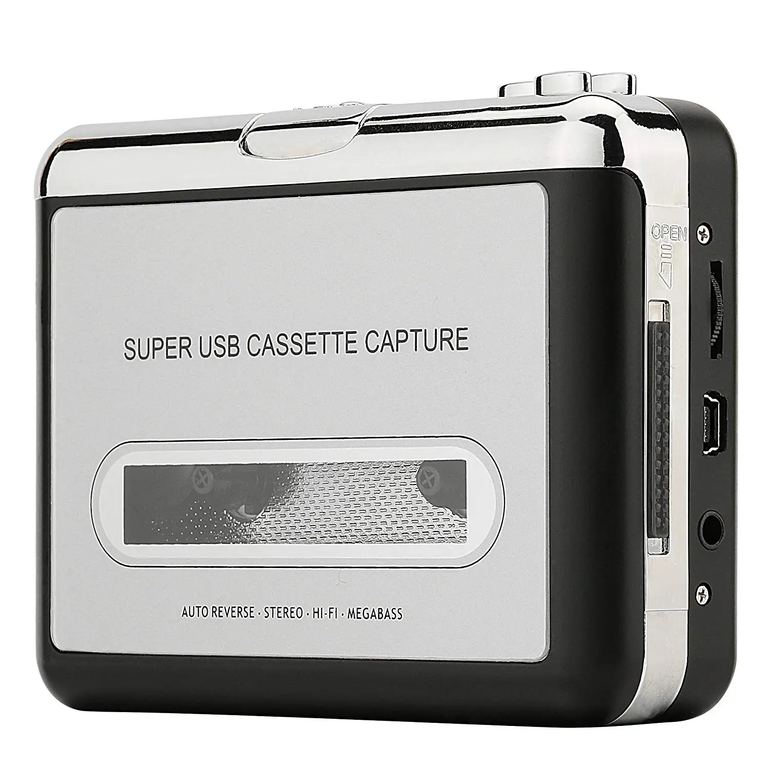 
Factory Cassette Player-Cassette Tape To MP3 CD Converter Via USB,Portable Cassette Tape Converter Captures MP3 Audio Music 