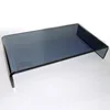 Dark Brown Acrylic Printer Stand Transparent Black Acrylic Canister Riser