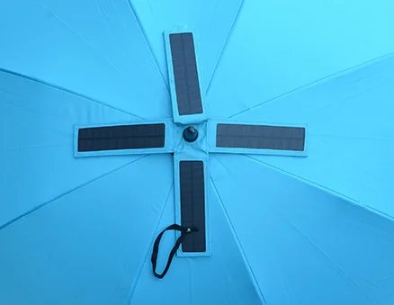 冷却风扇伞喷水太阳能风扇伞带风扇的喷雾装置创意雨伞