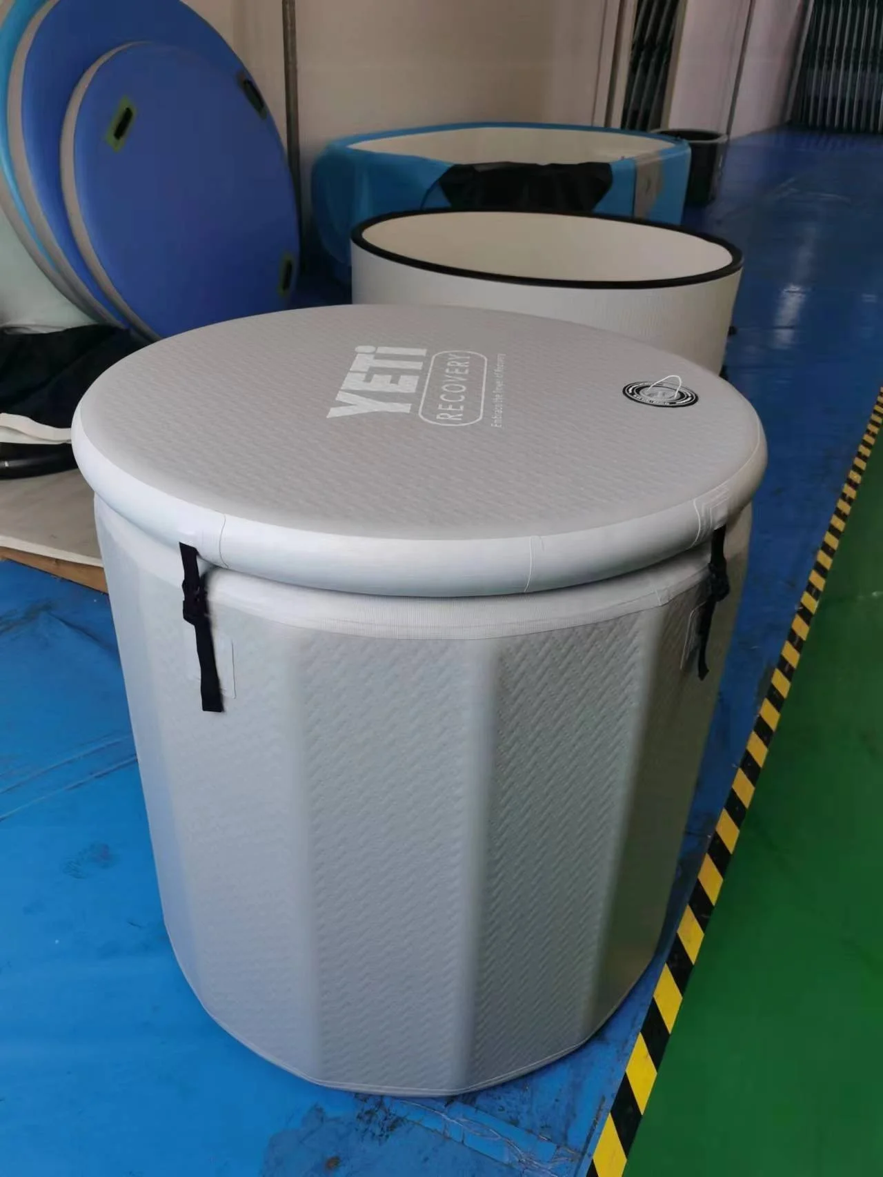 Inflatable Ice Tub Barrel Inflatable Insulated Tub Met logo Cold Plunge ...
