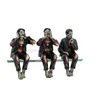 Polyresin/Resin Statue Walking Dead Zombie Undead See Hear Speak No Evil Set of Shelf Sitters Computer Top Statue Figurines