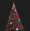 Outdoor Shopping Mall decoration Green Artificial led giant lighting christmas tree