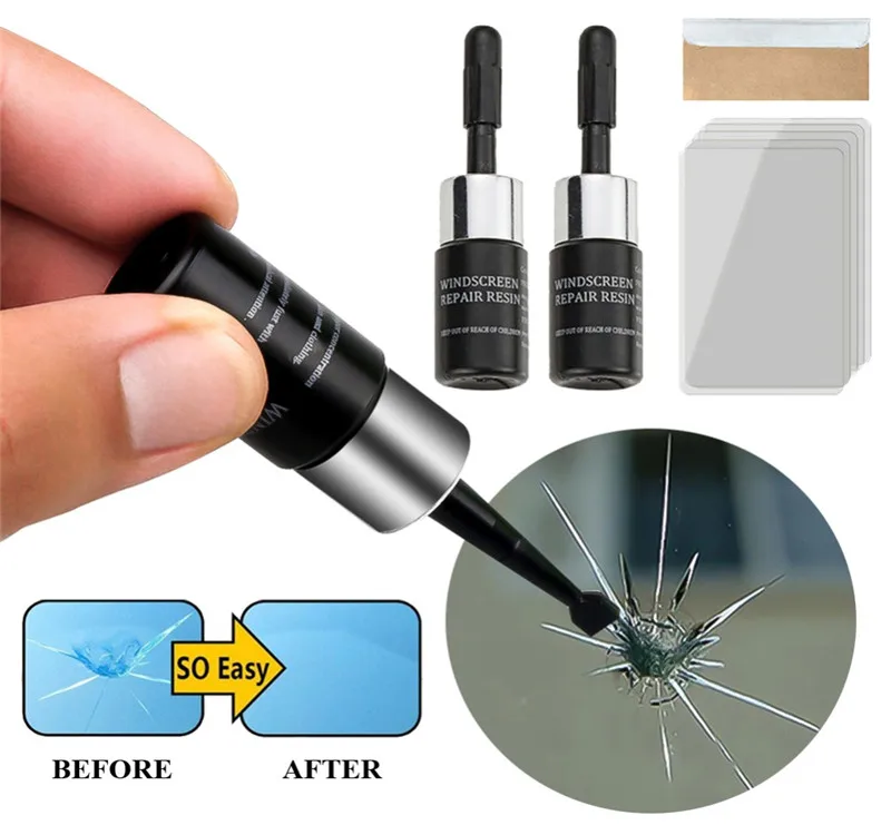 Windshield Repair Kit Automotive Glass Nano Repair Fluid Car Window Glass Crack Chip Repair Kit