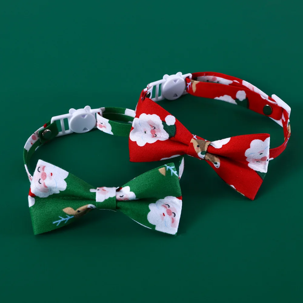 Interactive Eco-Friendly Cat Chew Toy Set Santa Claus Tree Hat Bow Tie Collar Teaser Wand Plush Christmas Pet Toy
