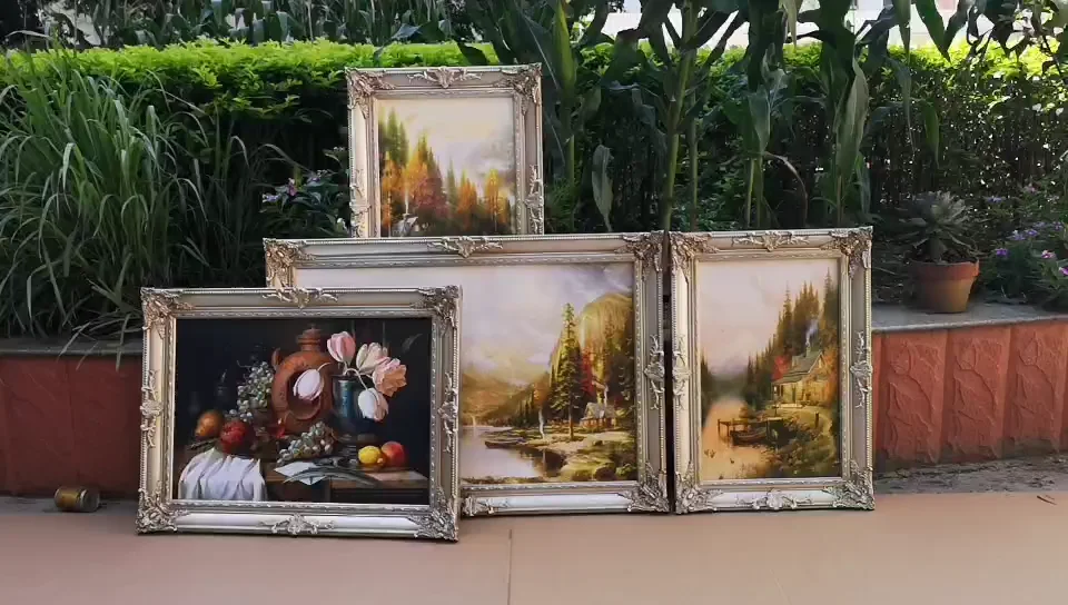 Golden Classical Luxury Wall Picture Photo Frame Blank Canvas Oil