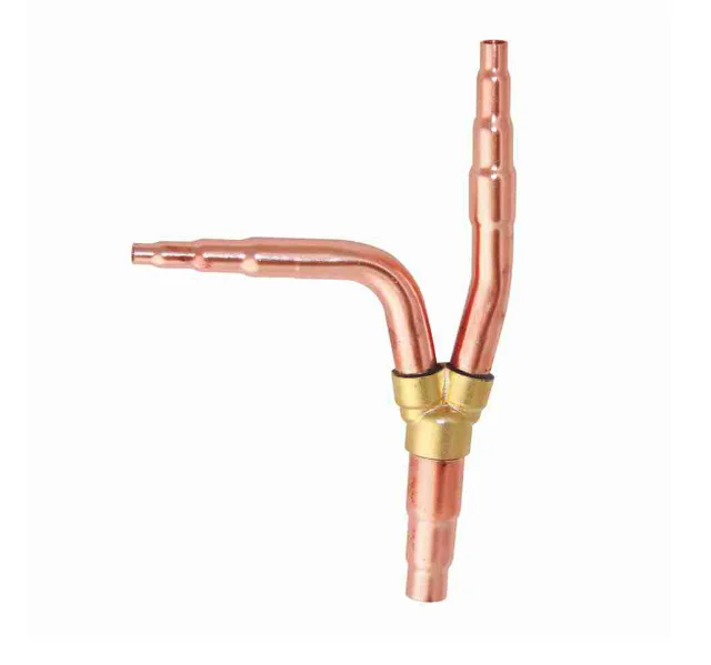 Copper disperse pipe Y branch copper refnet joint for VRF/VRV SYSTEM Air conditioner details