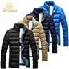 Amazon Hot Sale Winter Jacket Stand Collar Parka Jacket Solid Thick Jackets and Coats Mens Winter Parkas