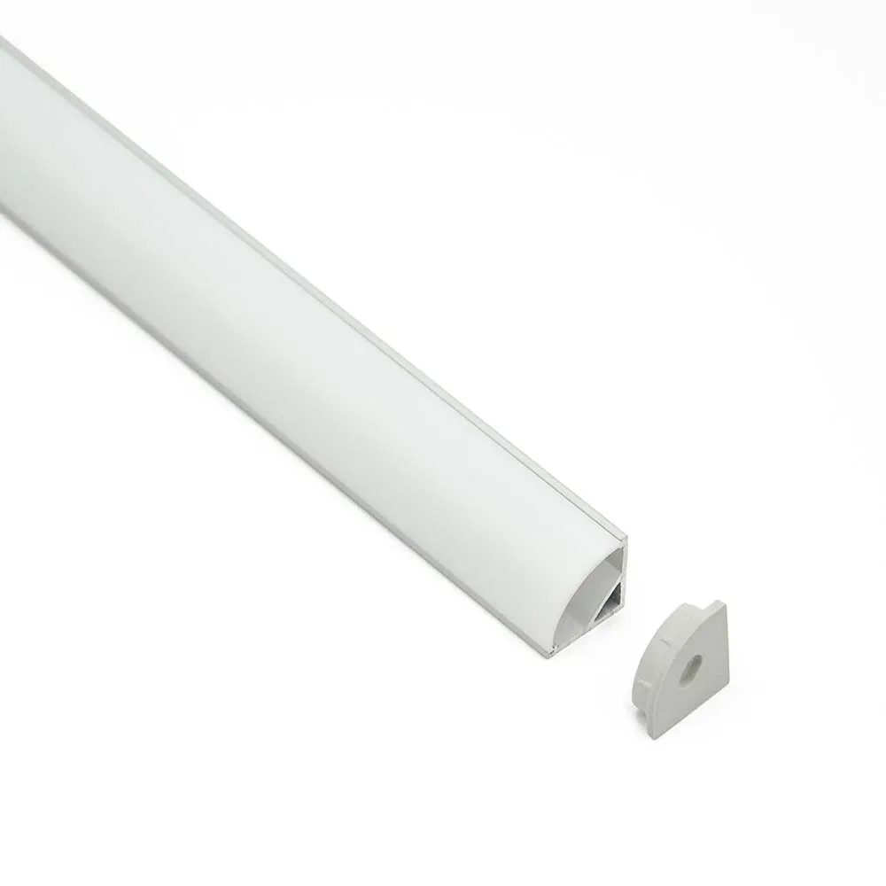 China 45 degree beam angle surface Cheap Aluminium Corner Led Profile for closet light