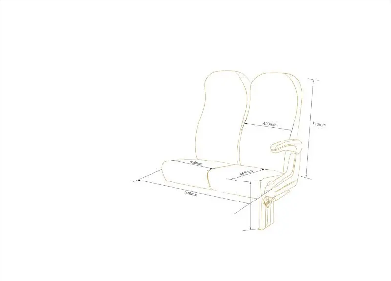 comfortable midi bus seats for bus accessories LXA45B
