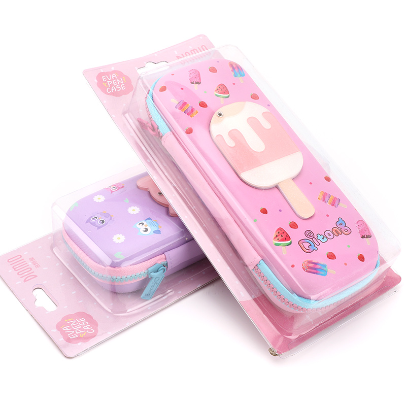 
recycled leather pouch polypropylene clear school pencil case for kids 