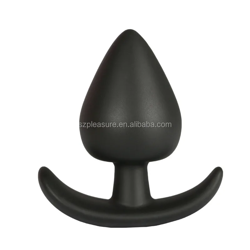 Silicone prostate and anal butt plug in black