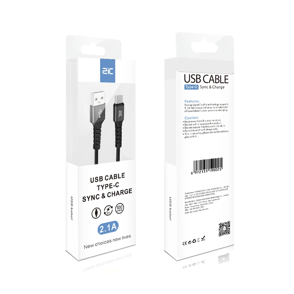 21C Hot Selling 2A Fast Charging 1M TPE Type C Type-c USB cable for samsung, for iPhone - ANKUX.COM
